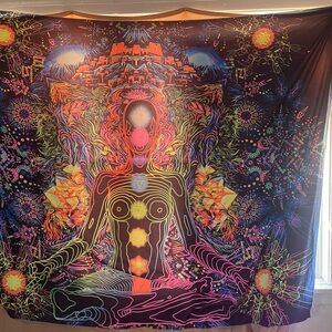 Vibrant Meditation Tapestry Wall Art